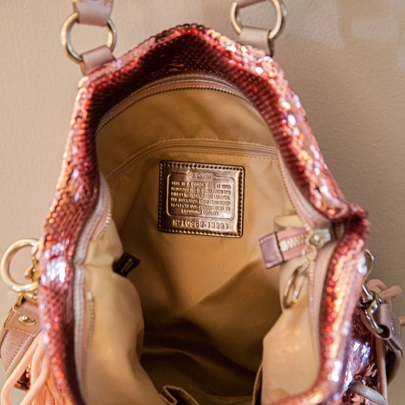 Coach Sequin Spotlight Poppy Tote RARE - Picture 2 of 7